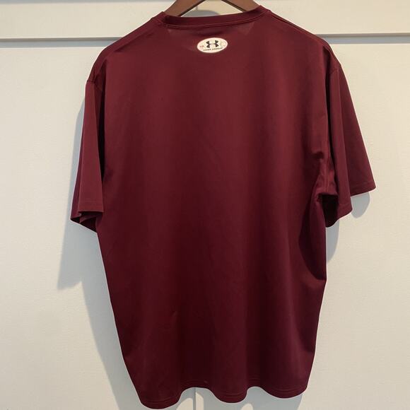 Mississippi State Bulldogs Shirt Men Large Maroon Grey Under Armour Performance - Picture 7 of 12